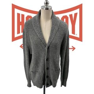 HOMAGE Men's Gray Cardigan Sweater